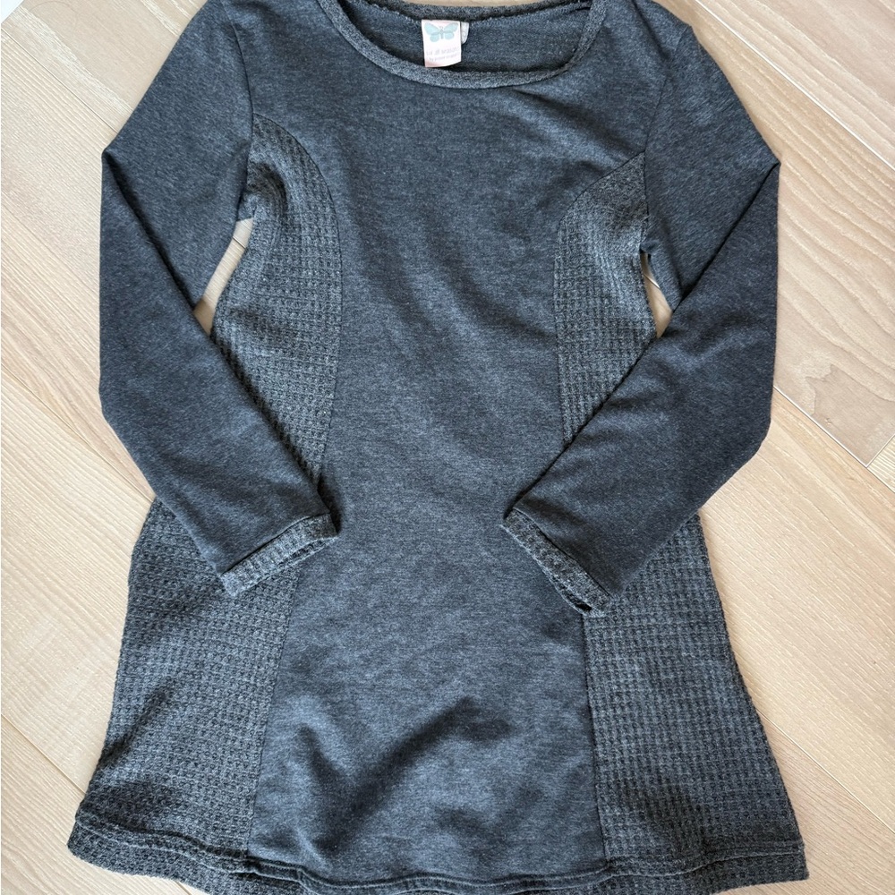 Paper Crane Charcoal Kids Casual Dress